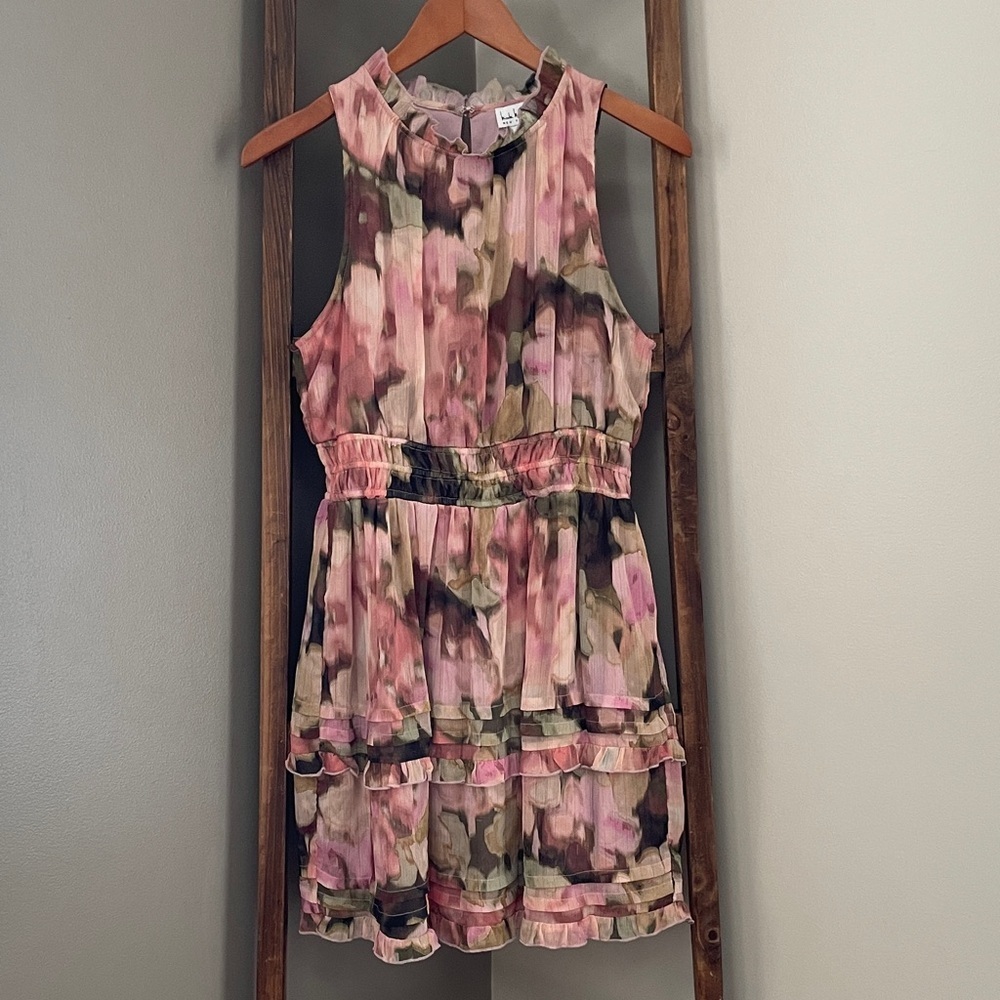 Nicole Miller Pink and Green Dress